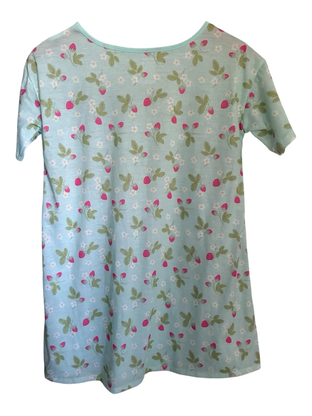 NWT Cat & Jack Strawberry Rainbow Star Floral Sleep Tee Lot of 2 Sz L